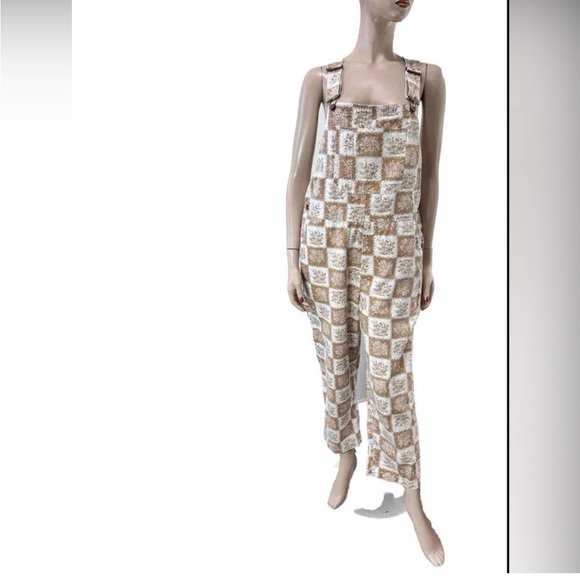 BRISTON JUMPSUIT FLORAL print size:L Checkered Women's Jumpsuit - Picture 1 of 16